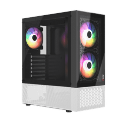 Case Magic GM-04 AIR BLACK AND WHITE GLASS 3F ATX