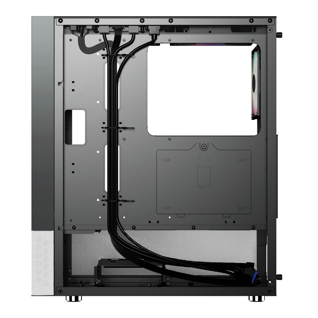 Case Magic GM-04 AIR BLACK AND WHITE GLASS 3F ATX
