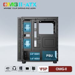 Case VSP LED Gaming OMG-II ATX - Black