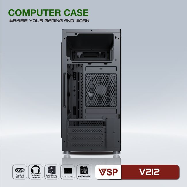 Case VSP Gaming V212 - Black (Đen)