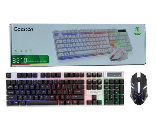 COMBO PHÍM CHUỘT GIẢ CƠ BOSSTON 8310