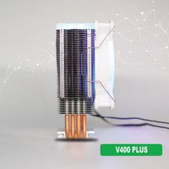 Tản Nhiệt Khí VSP V400 PLUS WHITE LED RGB