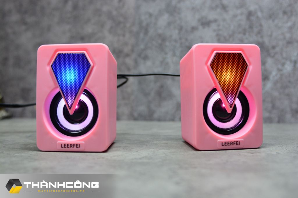 Loa Mini 2.0 LeerFei E-1046 Led RGB ( Pink )