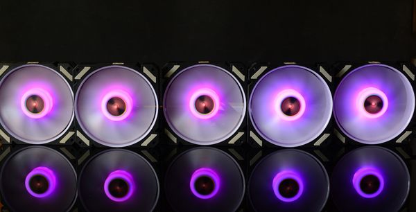 KIT 5 Fan Case Led RGB Coolmoon Y2 Đen + HUB CŨ