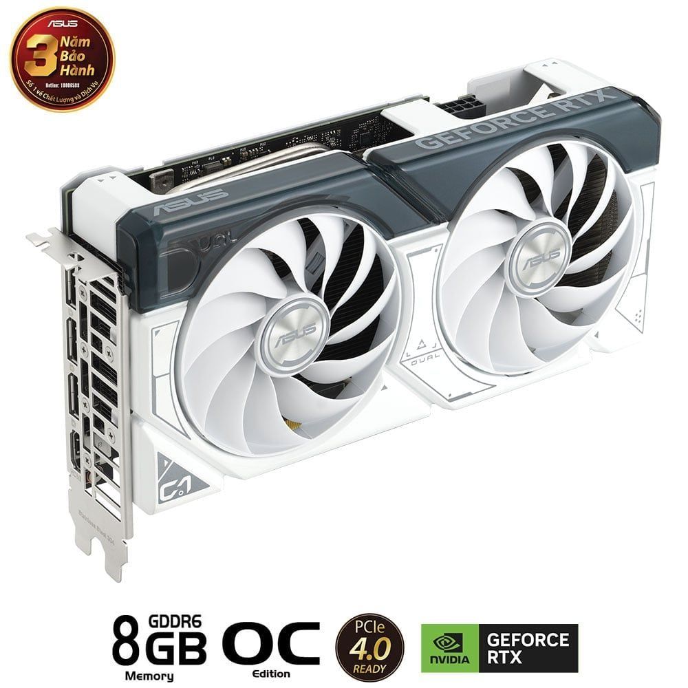 Card màn hình Asus Dual RTX4060 8GB OC WHITE