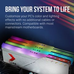 RAM DDR4 PNY XLR8 Gaming 8GB 3200MHz RGB Silver (Màu Bạc)
