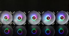 KIT 5 Fan Case Led RGB Coolmoon Y2 Đen + HUB CŨ