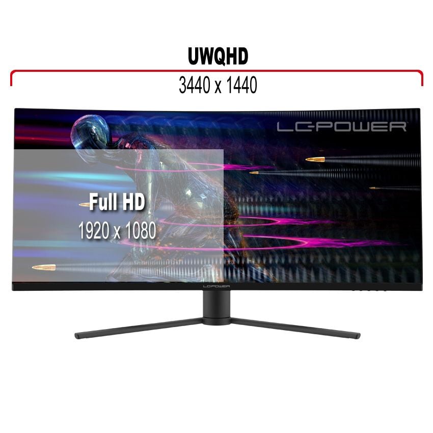 Màn hình cong LC-Power LC-M34-UWQHD-165-C 34 inch UWQHD VA 165Hz (HDMI, Displayport)