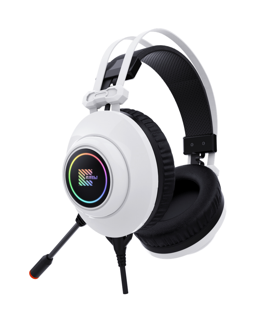 Tai Nghe Gaming Zidli SH320V (7.1, USB, RGB) White