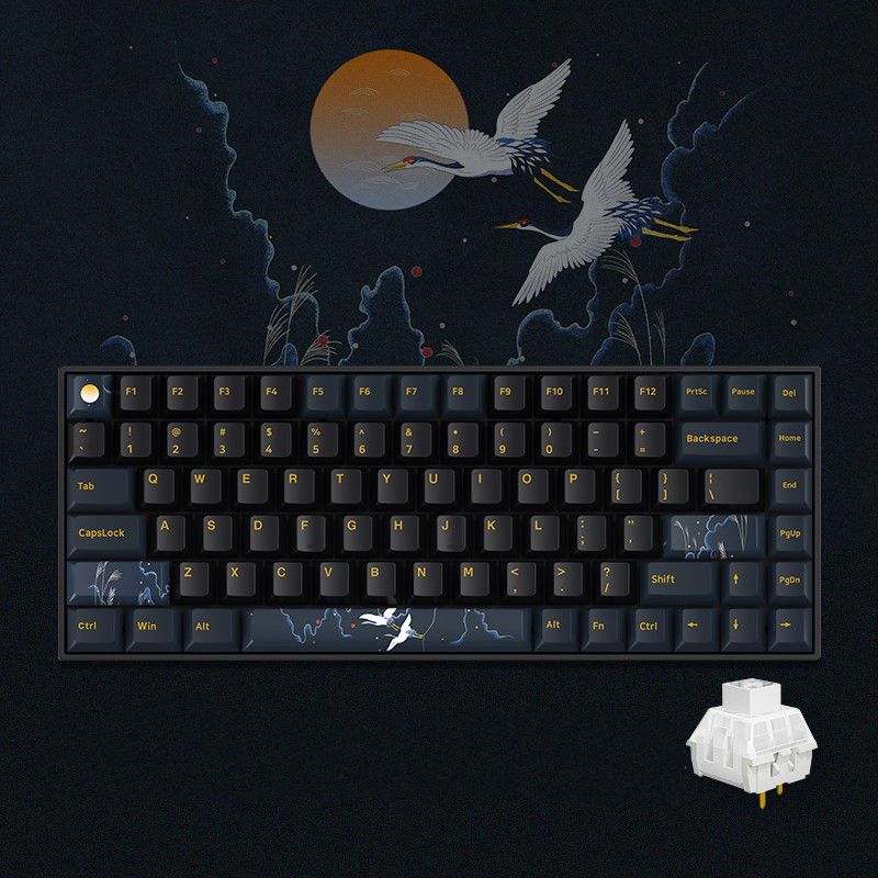 Bàn Phím Cơ Không Dây Newmen GM840 PRO Hạc Vũ Ánh Trăng (KailhBox White Axis)