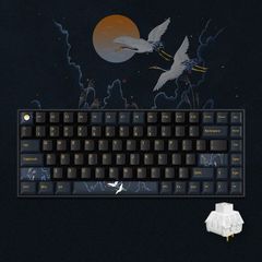 Bàn Phím Cơ Không Dây Newmen GM840 PRO Hạc Vũ Ánh Trăng (KailhBox White Axis)