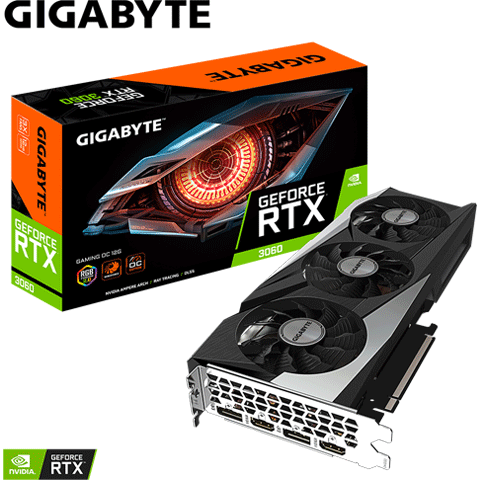CARD MÀN HÌNH GIGABYTE GEFORCE RTX 3060 GAMING OC 12G (REV 2.0)