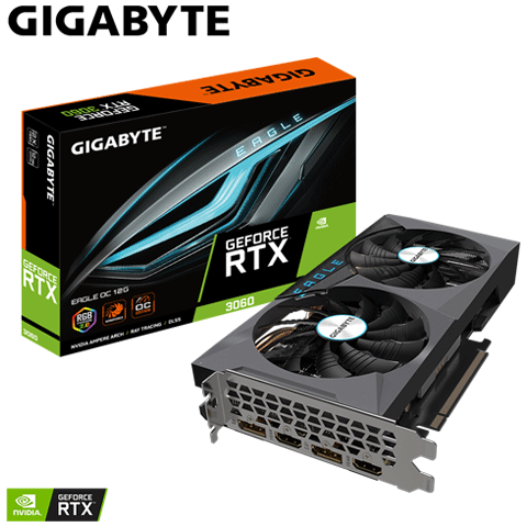 CARD MÀN HÌNH GIGABYTE GEFORCE RTX 3060 EAGLE OC 12G (REV 2.0)