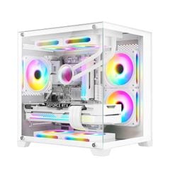 Case MAGIC Aqua-M Ultra White | M-ATX (No Fan)