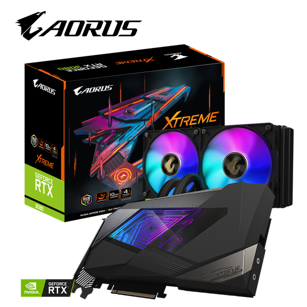 CARD MÀN HÌNH GIGABYTE AORUS GEFORCE RTX 3080 XTREME WATERFORCE 10G