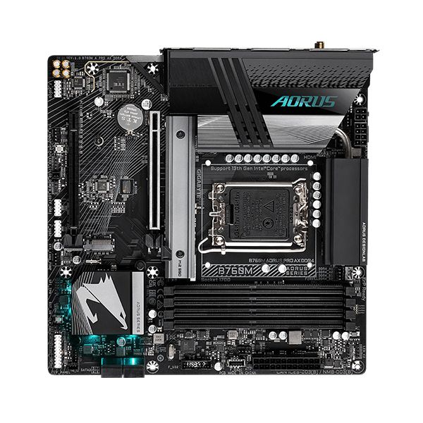 MAINBOARD GIGABYTE B760M AORUS PRO AX DDR4 ( WIFI 6E | LGA1700 | M-ATX | 4XDDR4 )