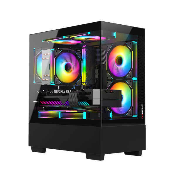 Case Magic MIX-Tower | M-ATX, không fan Đen