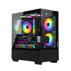 Case Magic MIX-Tower | M-ATX, không fan Đen