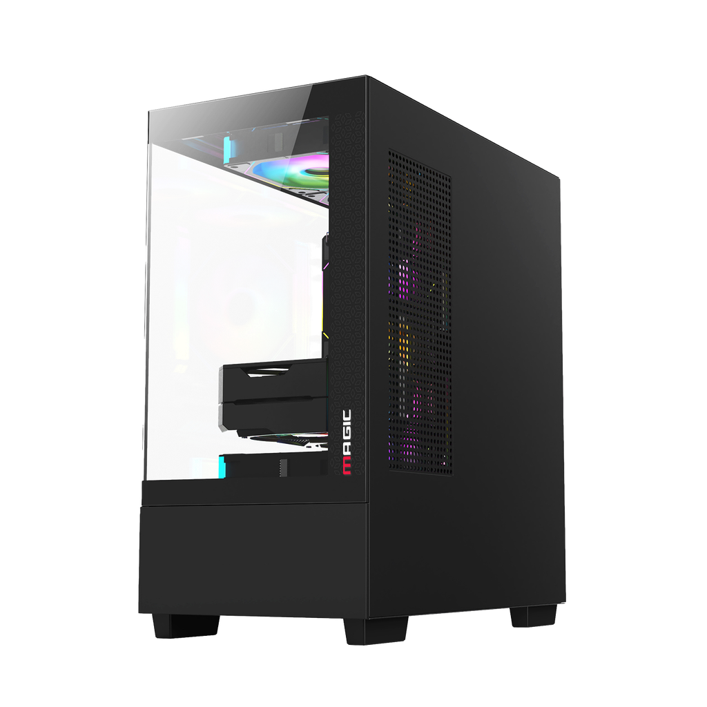 Case Magic MIX-Tower | M-ATX, không fan Đen