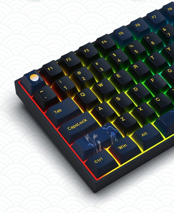 Bàn Phím Cơ Không Dây Newmen GM840 PRO Hạc Vũ Ánh Trăng (KailhBox White Axis)