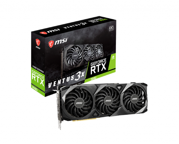 CARD MÀN HÌNH MSI RTX 3090 VENTUS 3X OC 24G (24GB GDDR6X, 384-bit, HDMI +DP, 2x8-pin)