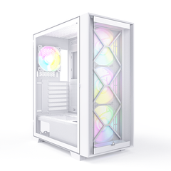 Case Montech AIR 1000 Premium ATX Mid Tower Case - 4 Fan ARGB - WHITE