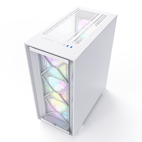 Case Montech AIR 1000 Premium ATX Mid Tower Case - 4 Fan ARGB - WHITE
