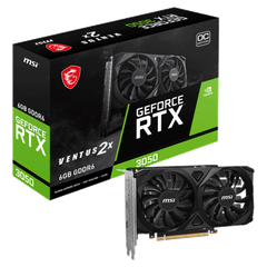Card màn hình MSI RTX3050 Ventus 2X 6Gb OC Gddr6 NEW