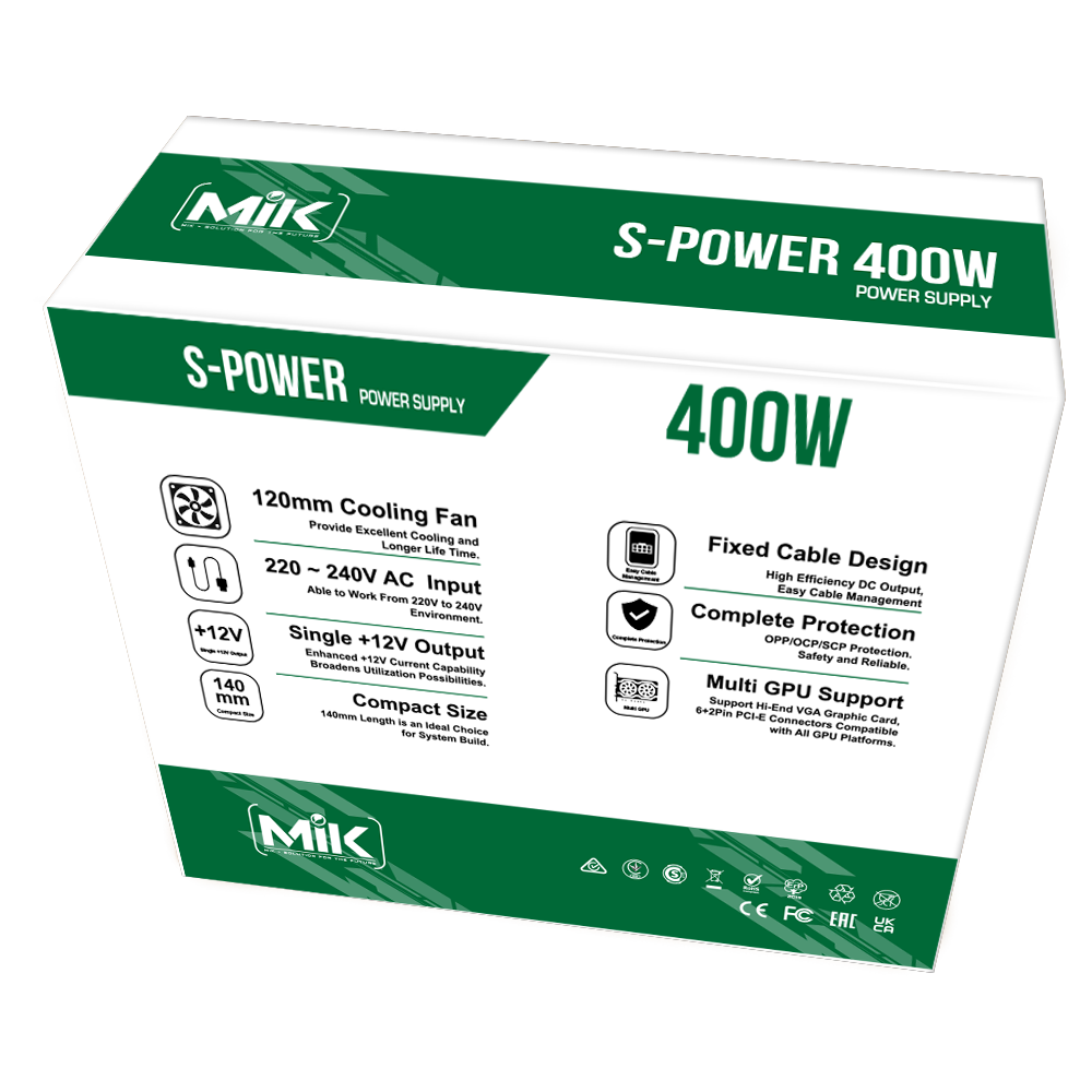 Nguồn Máy Tính PSU MIK S-POWER 400W