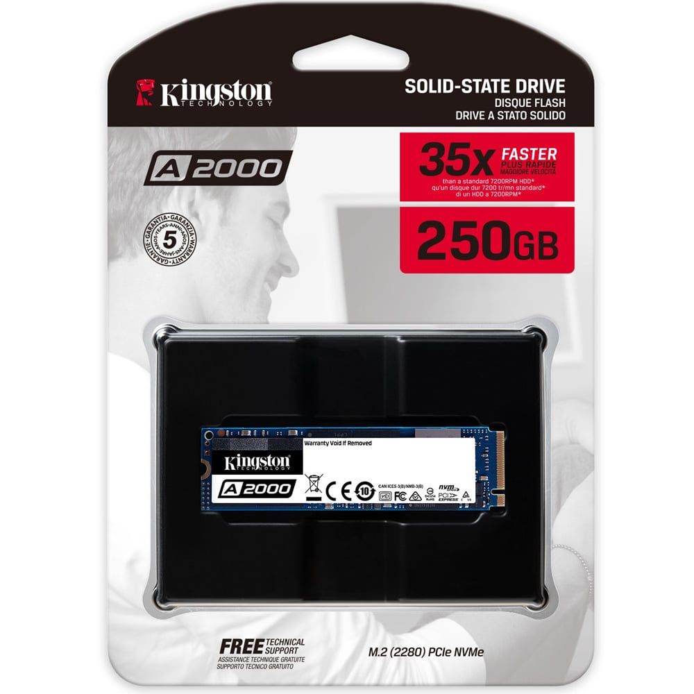 SSD KINGSTON A2000 250GB M.2 NVMe - SA2000M8/250G