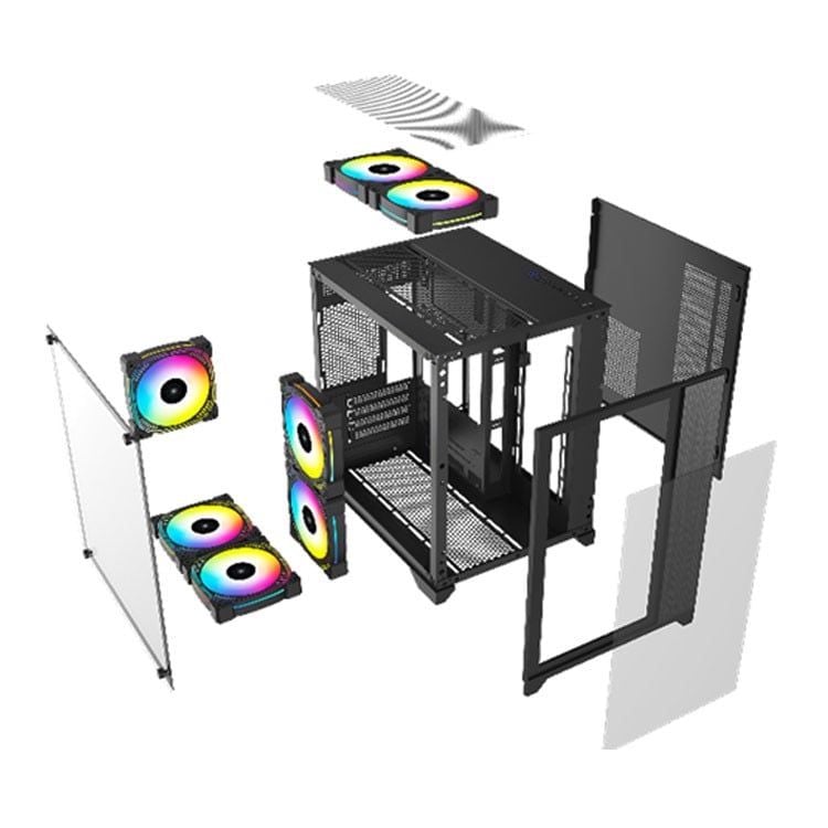 Case Magic Aqua Elite | M-ATX | Không Fan | Đen