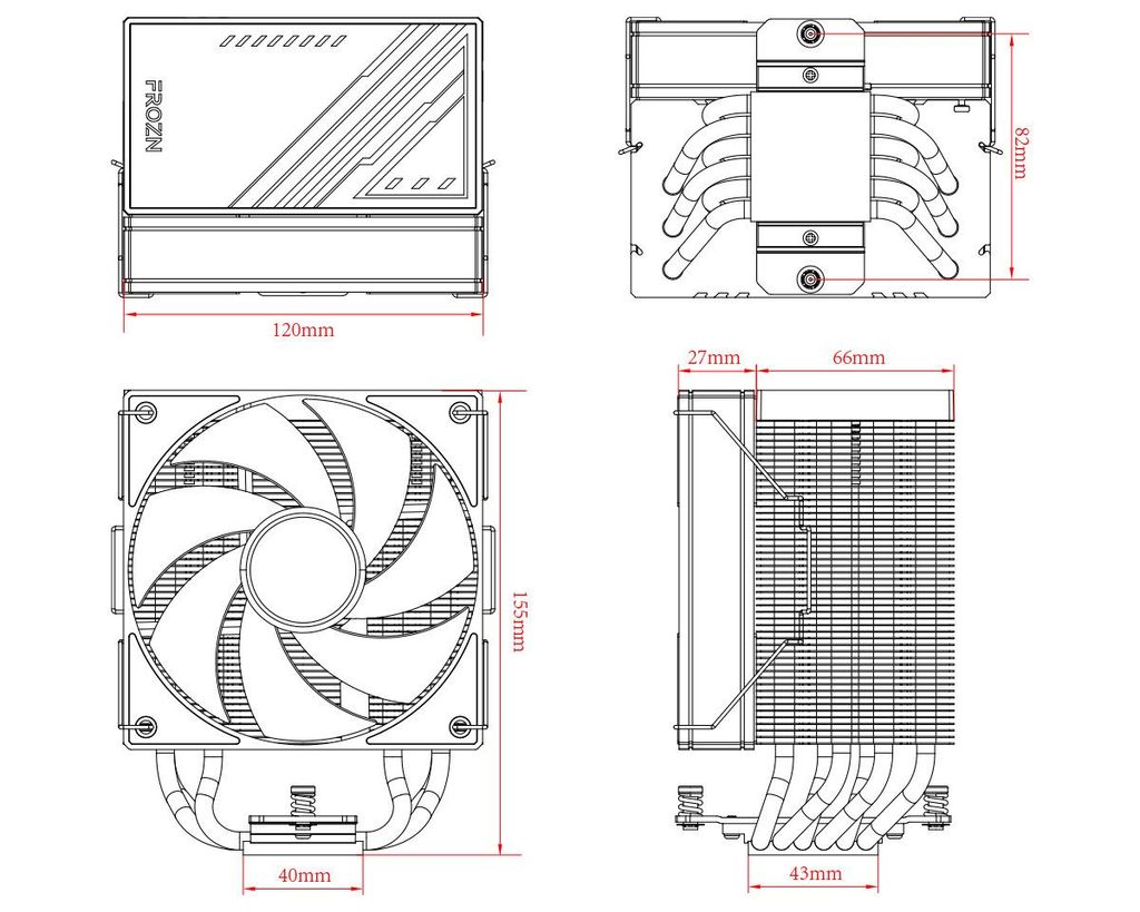 TẢN NHIỆT KHÍ CPU ID-COOLING FROZN A610 ARGB