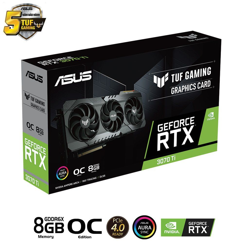 CARD MÀN HÌNH ASUS TUF GAMING GEFORCE RTX 3070 TI OC 8GB GDDR6X