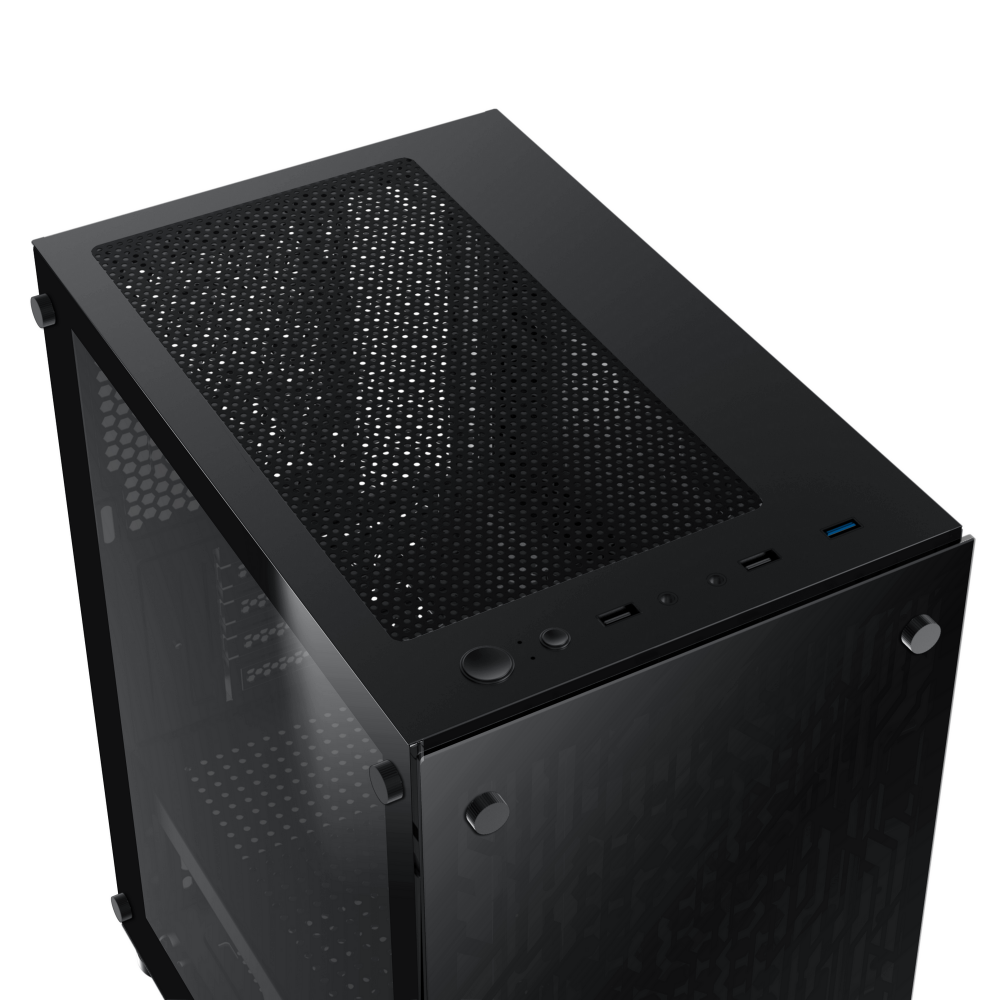 Case XIGMATEK NYM 2F - M-ATX / 2 MẶT KÍNH CƯỜNG LỰC, KÈM 02 FAN