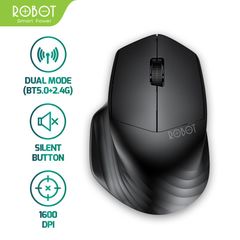 Chuột Không Dây ROBOT M350 - Bluetooth & Wireless 2.4 GHz