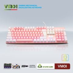 Bàn Phím Cơ VSP VM01 Trắng Hồng BH 6TH