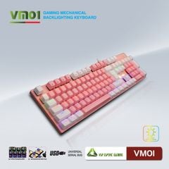 Bàn Phím Cơ VSP VM01 Trắng Hồng BH 6TH