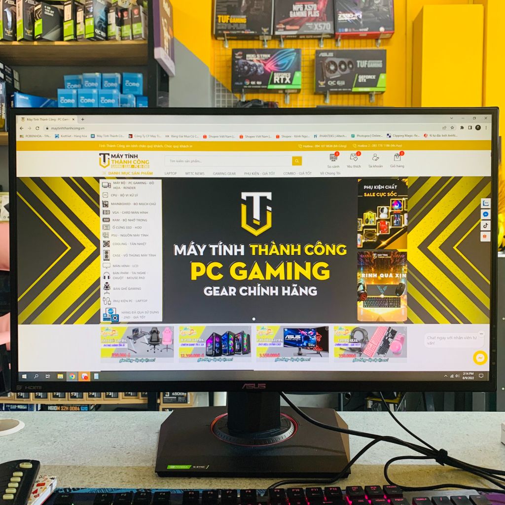 Màn Hình Gaming ASUS VG278Q 27 inch 144Hz 1ms G-SYNC Compatible, FreeSync Full HD 2ND 12/2024