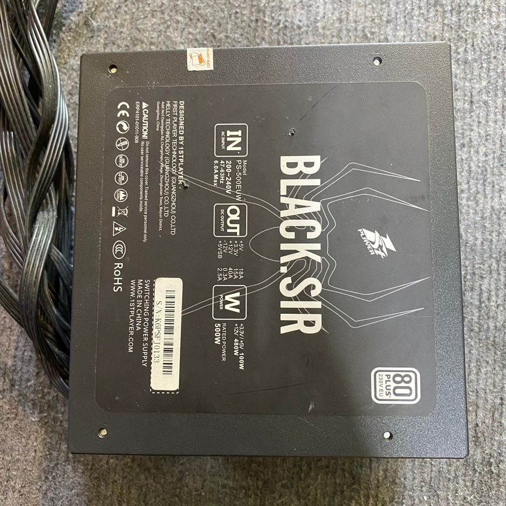 Nguồn Máy Tính 1STPLAYER BLACK SIR 500W 80PLUS 2ND