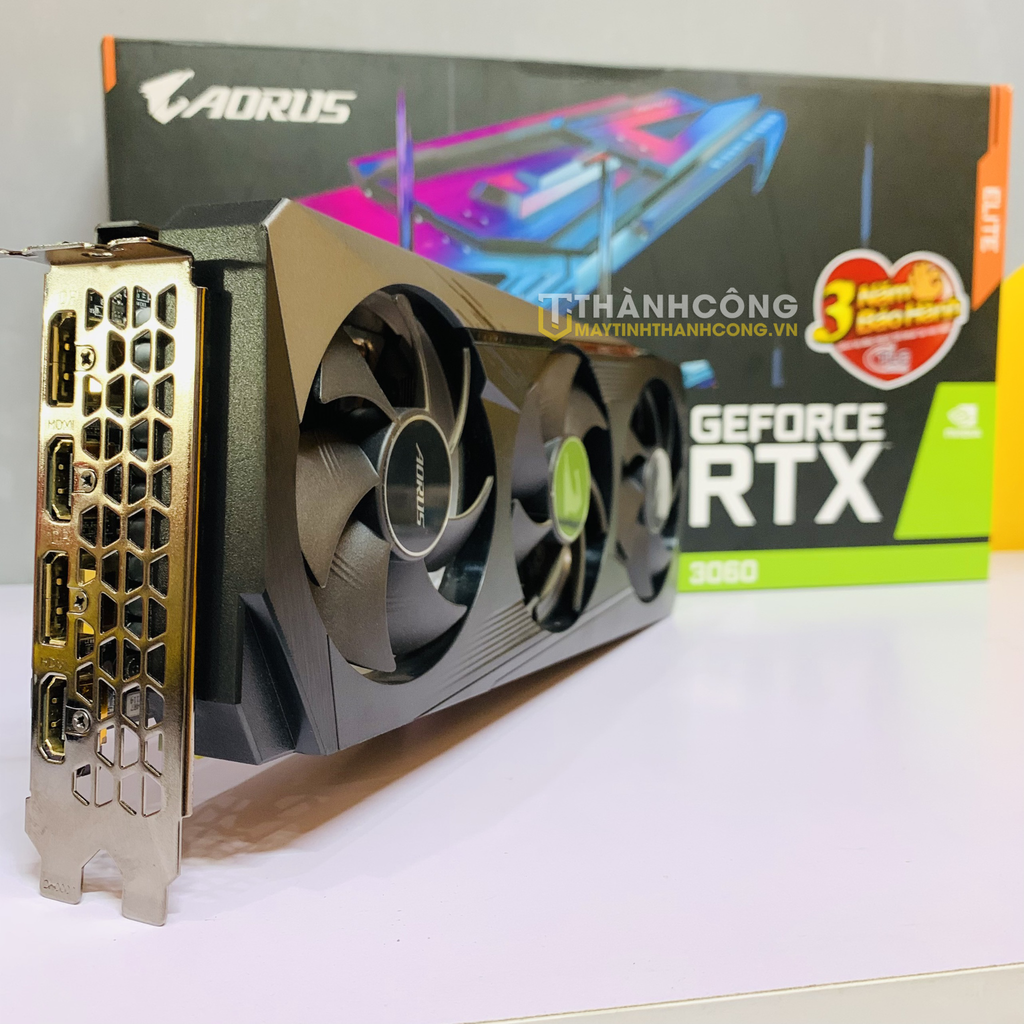 Card màn hình GIGABYTE RTX 3060 AORUS ELITE 12GB 3|2025 FULL BOX GAMER