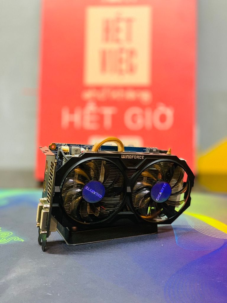 Card màn hình Gigabyte GTX 750Ti 2GB DDR5 2Fan Cũ