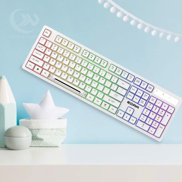 Bàn phím chơi game giả cơ EDRA EK506 WHITE