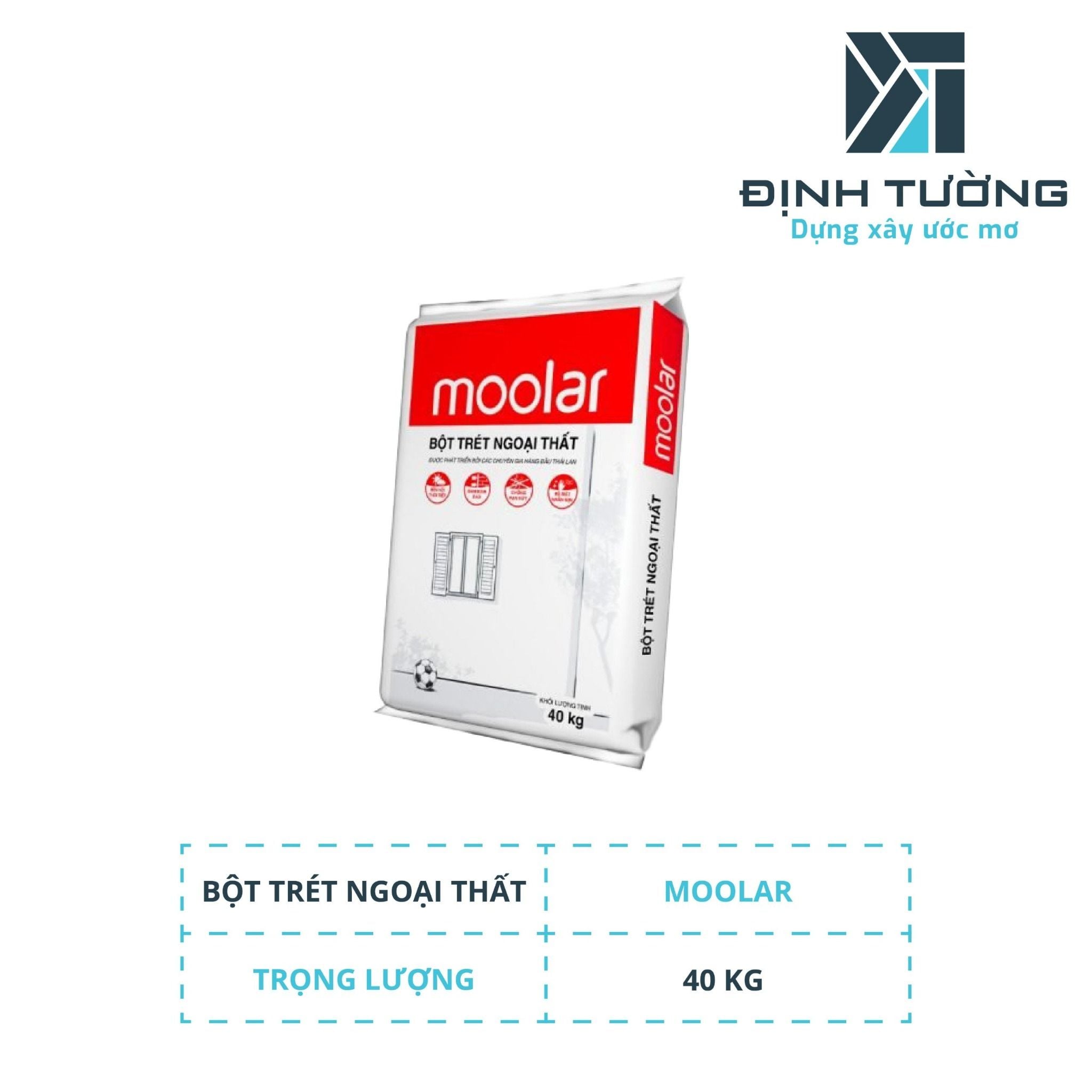 Bột Trét Ngoại Thất Moolar
