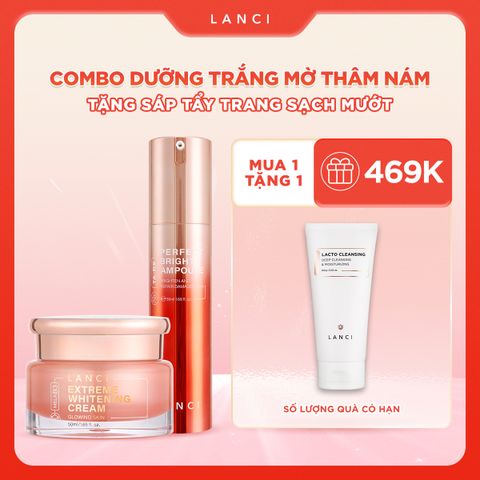 Combo Dưỡng Trắng 3D-Brighty LANCI (Serum + Kem Dưỡng Trắng) 50ml