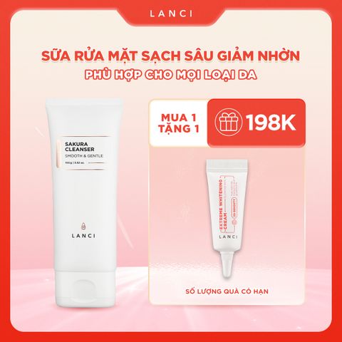 Sữa Rửa Mặt Dịu Nhẹ LANCI Sakura Cleanser 100g