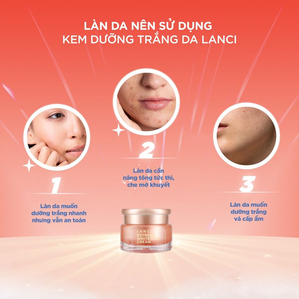 Bộ đôi Kem Dưỡng Trắng Da LANCI (50ml x2)