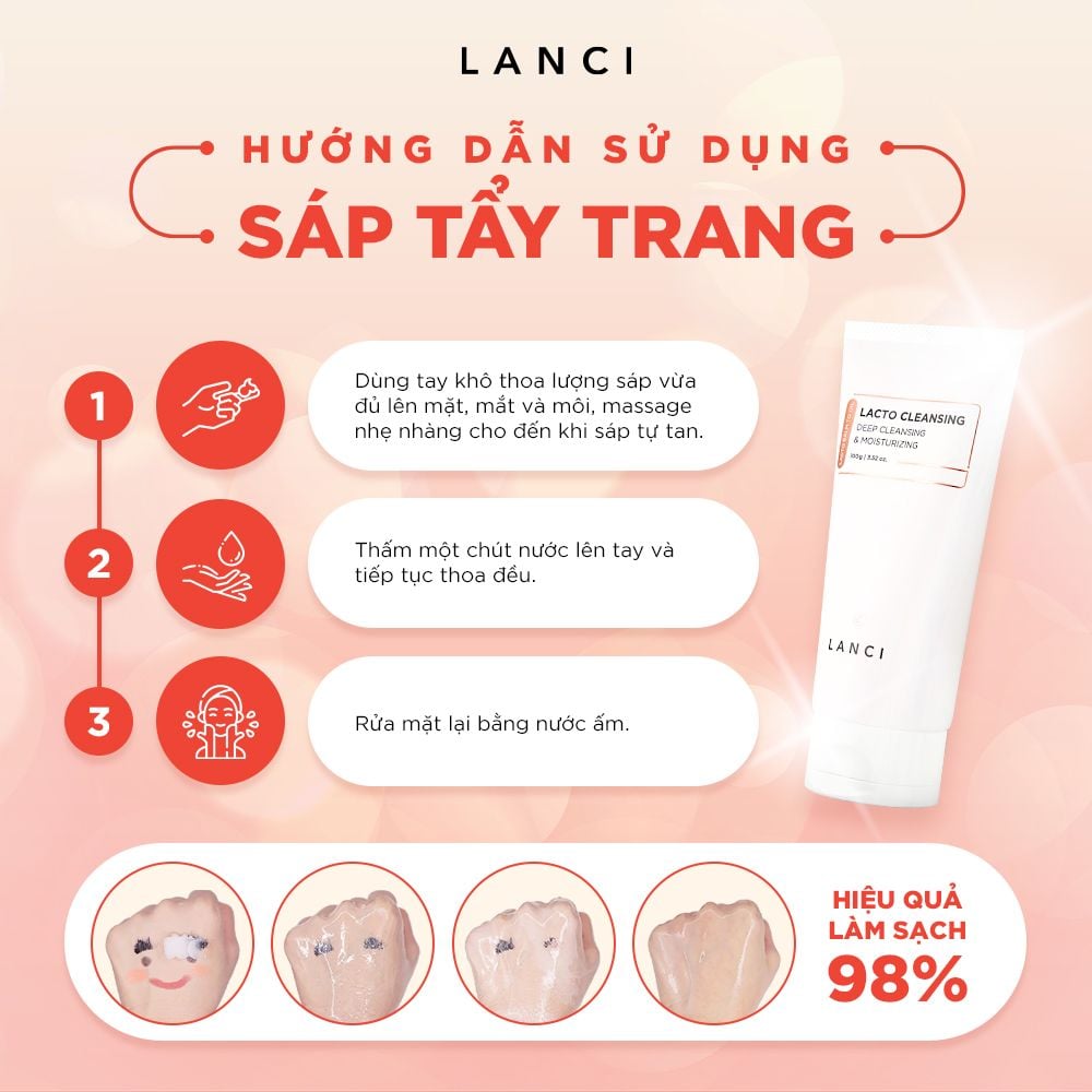 Sáp Tẩy Trang Tan Chảy LANCI Lacto Cleansing 100g