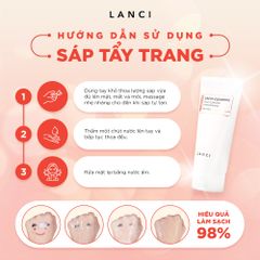 Combo Làm Sạch Kép LANCI Double Cleasing Sạch Mướt Mềm Mịn (Sáp tẩy trang 100g + Sữa rửa mặt 100g)