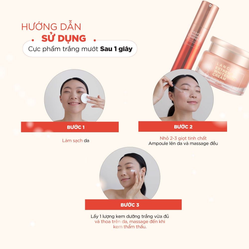 Combo Dưỡng Trắng 3D-Brighty LANCI (Serum + Kem Dưỡng Trắng) 50ml