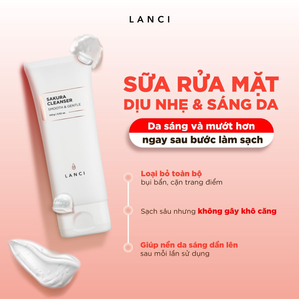 Combo Làm Sạch Chuyên Sâu LANCI Sạch Mướt (Sáp tẩy trang 100g + Sữa rửa mặt 100g)